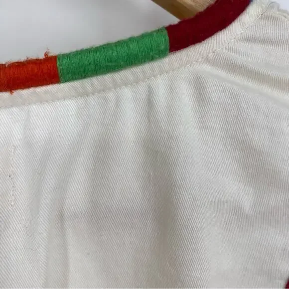 Urban Outfitters Peasant Top Bohemian Tribal Festival Ballon Sleeve Cropped M - Picture 10 of 10